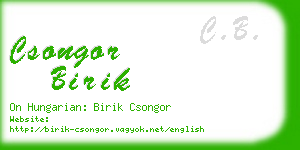 csongor birik business card